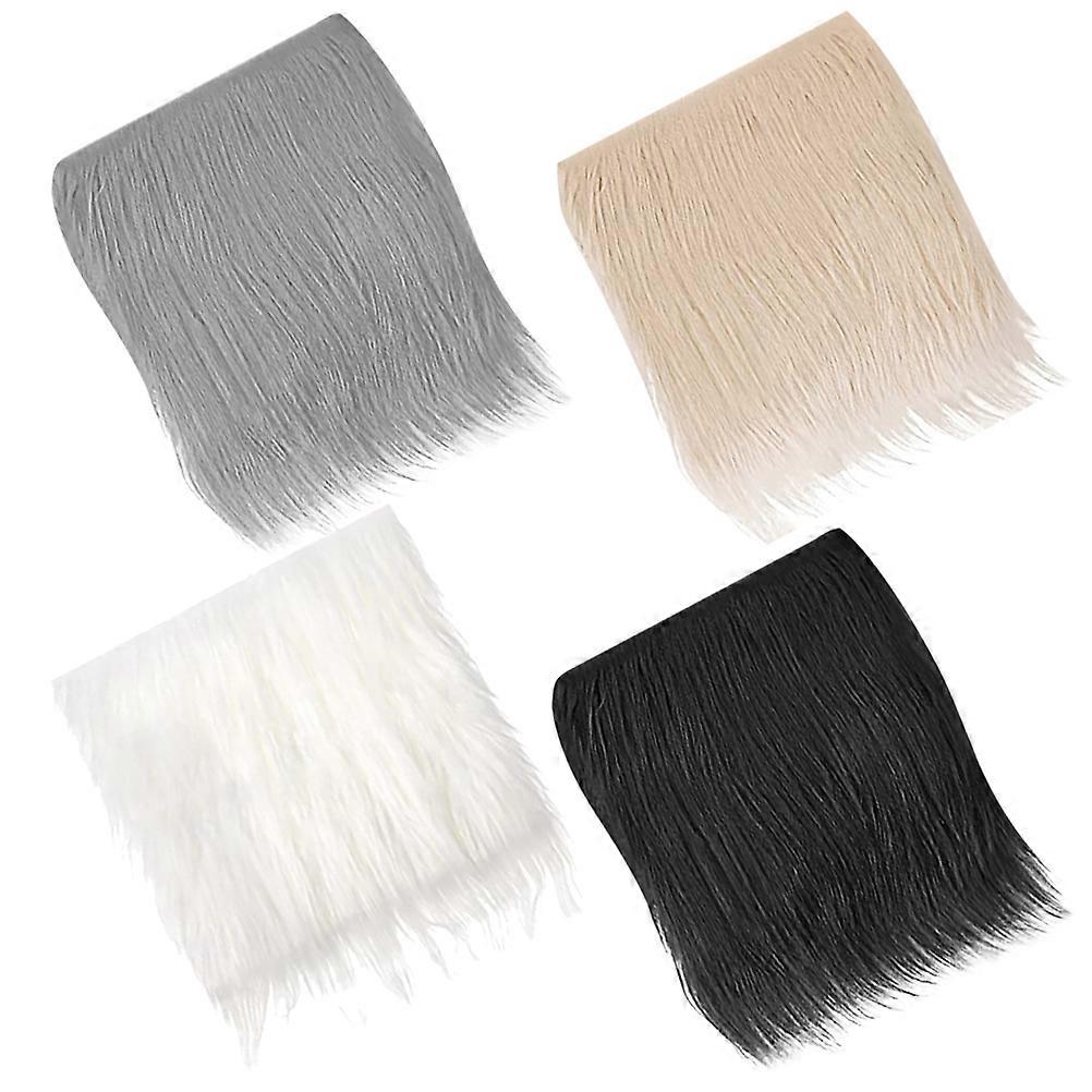 4Pcs Artificial Material For Crafting Gifts Assorted Color Square Fabric For Handmade Enthusiasts