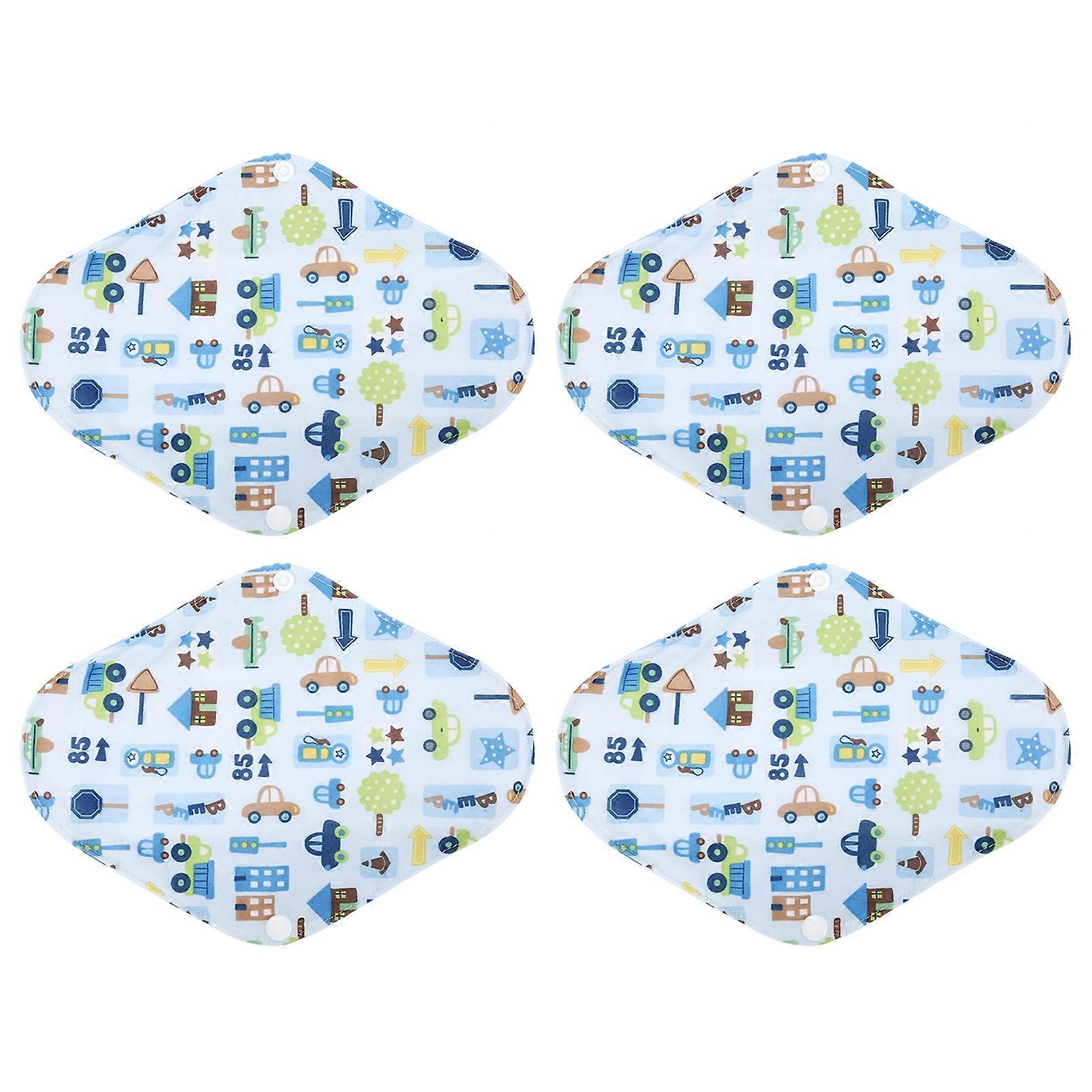 4Pcs Bamboo Charcoal Cloth Sanitary Pads Reusable Washable Menstrual Pad Towel for WomenX23