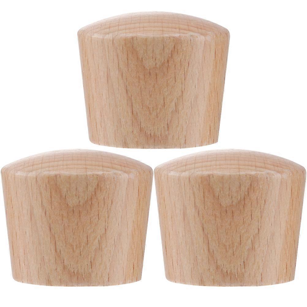 3pcs Wooden Lid Knobs High Temp Resistant Replacement Handles for Pots Pans Beech Heat Design Kitchen Accessories