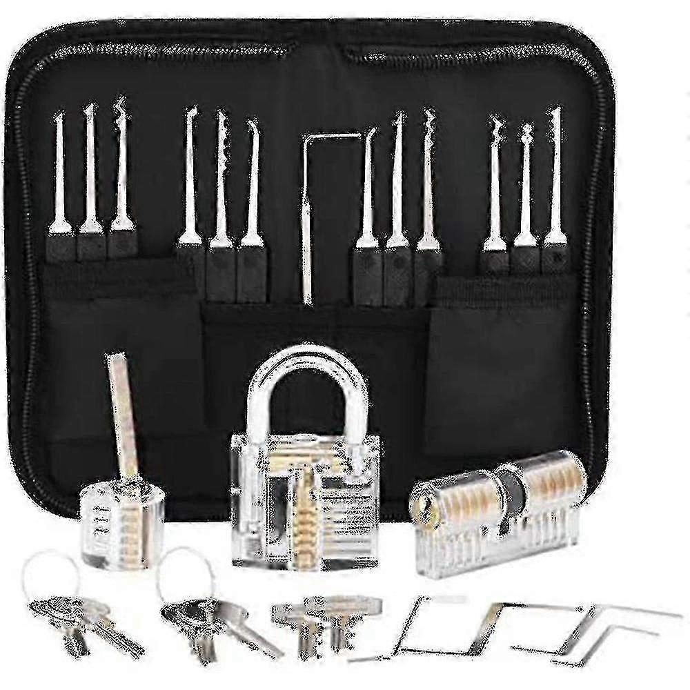 Multifunctional Lock Repair Tool Set Professional Lock Picking Kit (black)