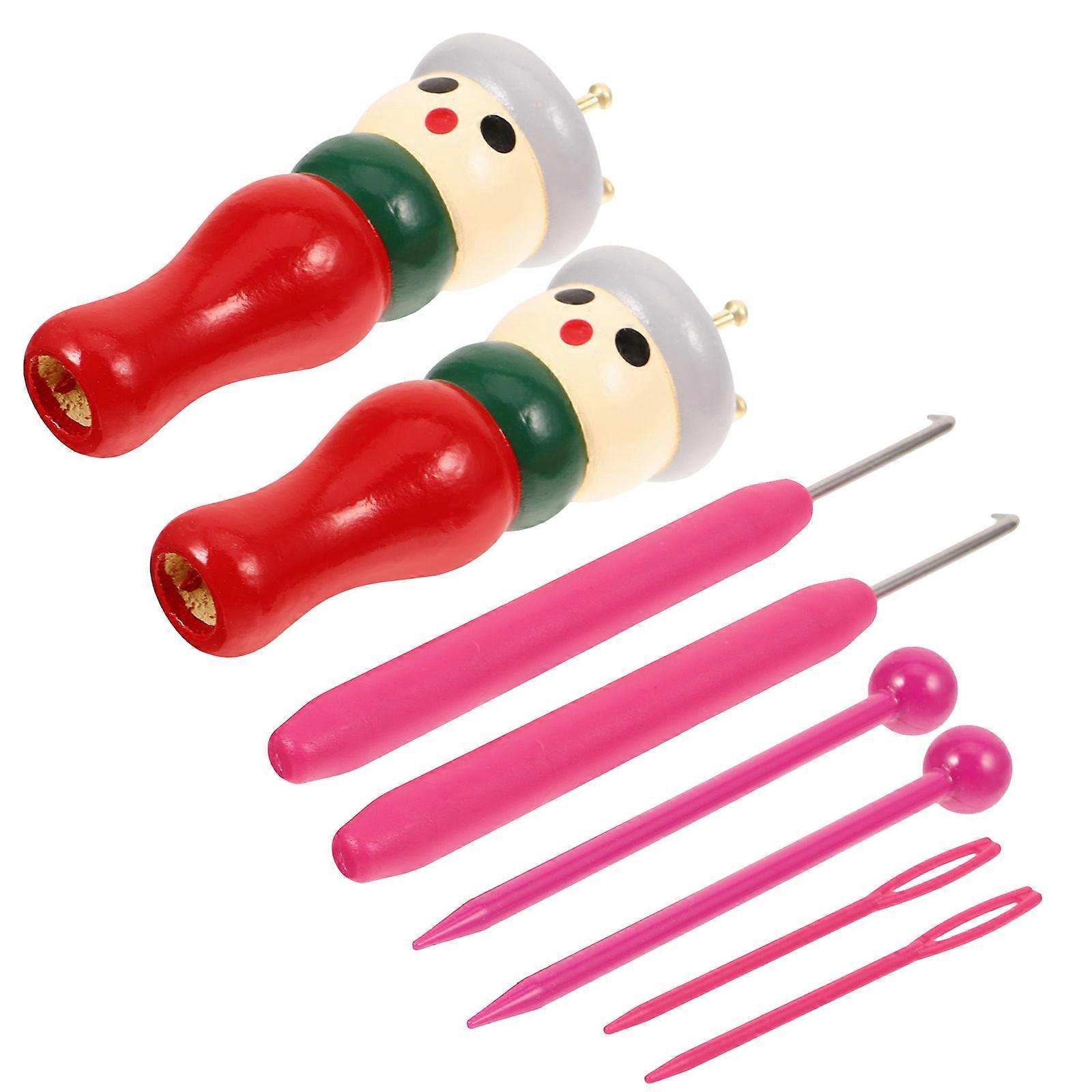 Wood and Iron Knitting Tool for DIY Use Assorted Color Lightweight and Durable Craft Gadget 1 Set