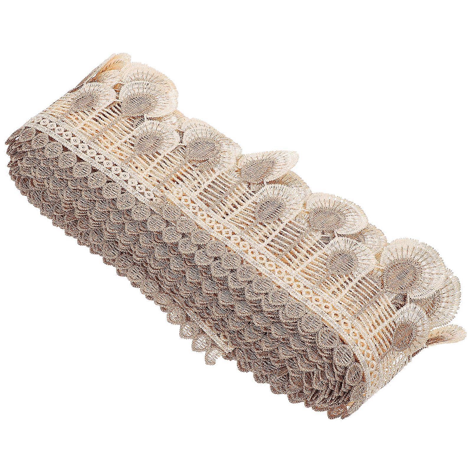 Curtain Trim Beige Embroidered Polyester Ribbon for Decoration with Durable and Versatile Use