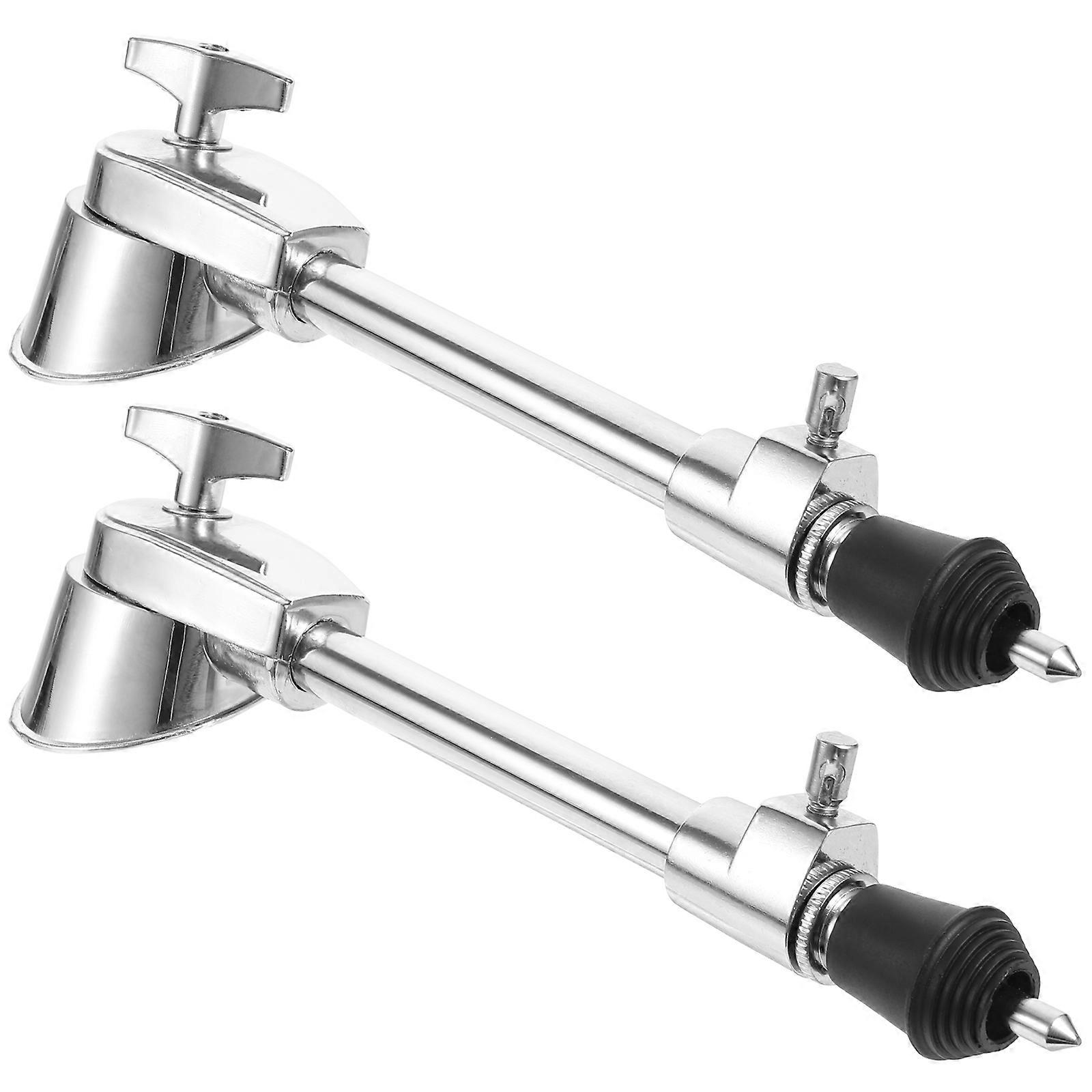 2pcs Drum Legs Durable Prime Metal Stands Spur Supports for Drum Silver