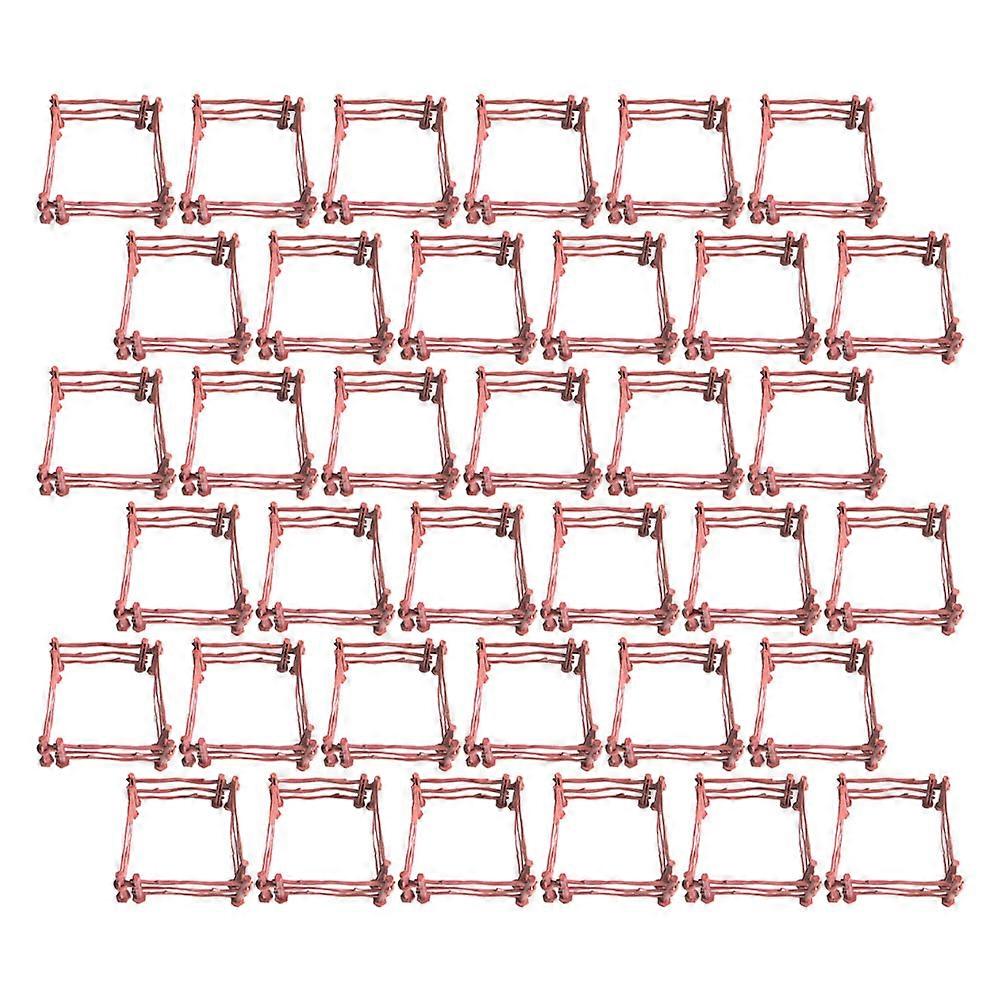 Farm Fence Accessory Made of Plastic for Decoration Use with Buckles for Easy Connection Dark Red