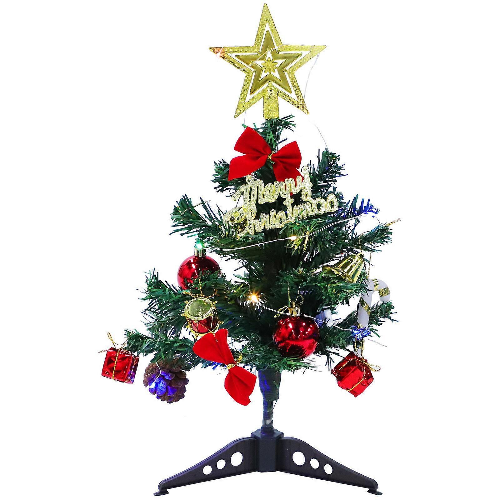 Mini Christmas Tree with Colorful Lights – Festive Decorative Tabletop Tree for Home, Shop, and Mall Display
