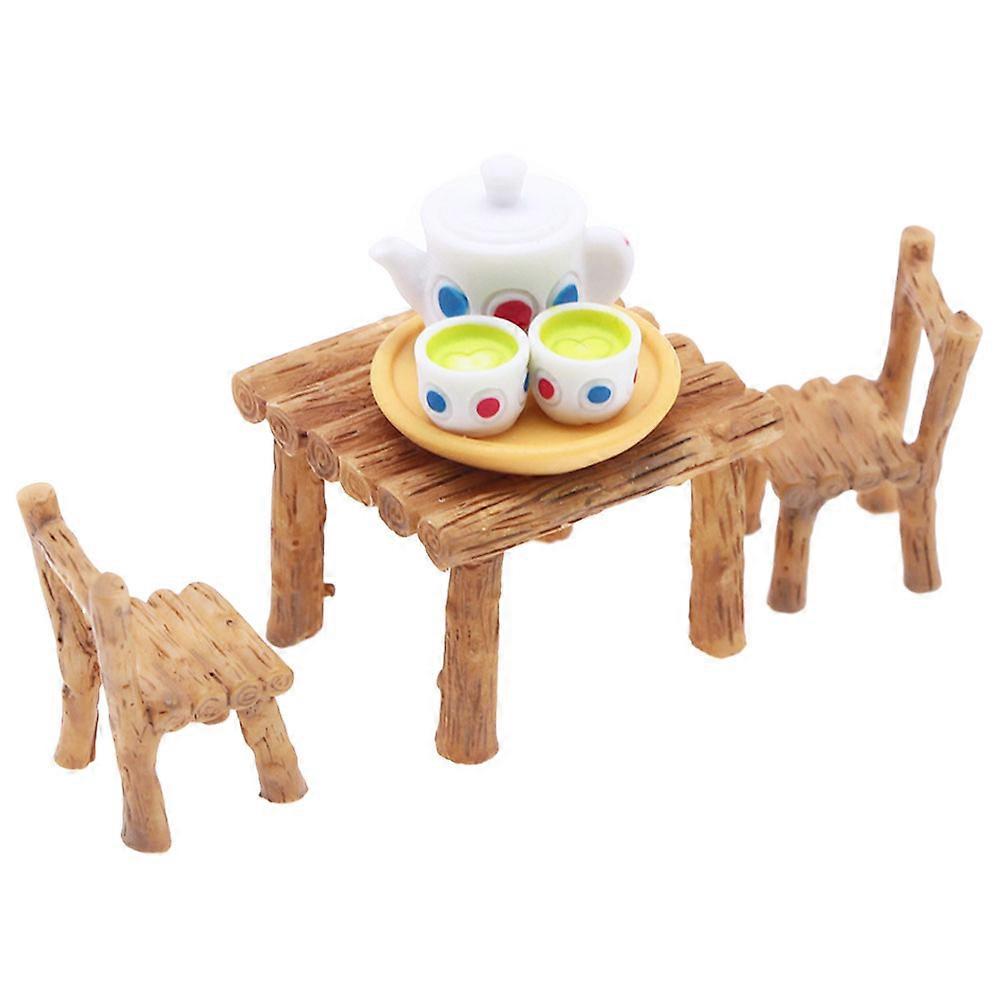 Simulation Mini Teaware Decorative Accessories For Mini House Design Featuring Lightweight Plastic Material In 1 Set