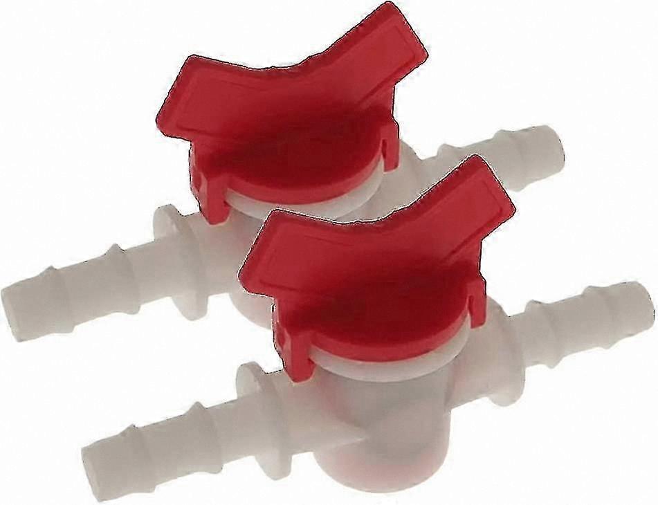 White and Red Durable Flow Control Valve for Water Hoses (Pack of 2)