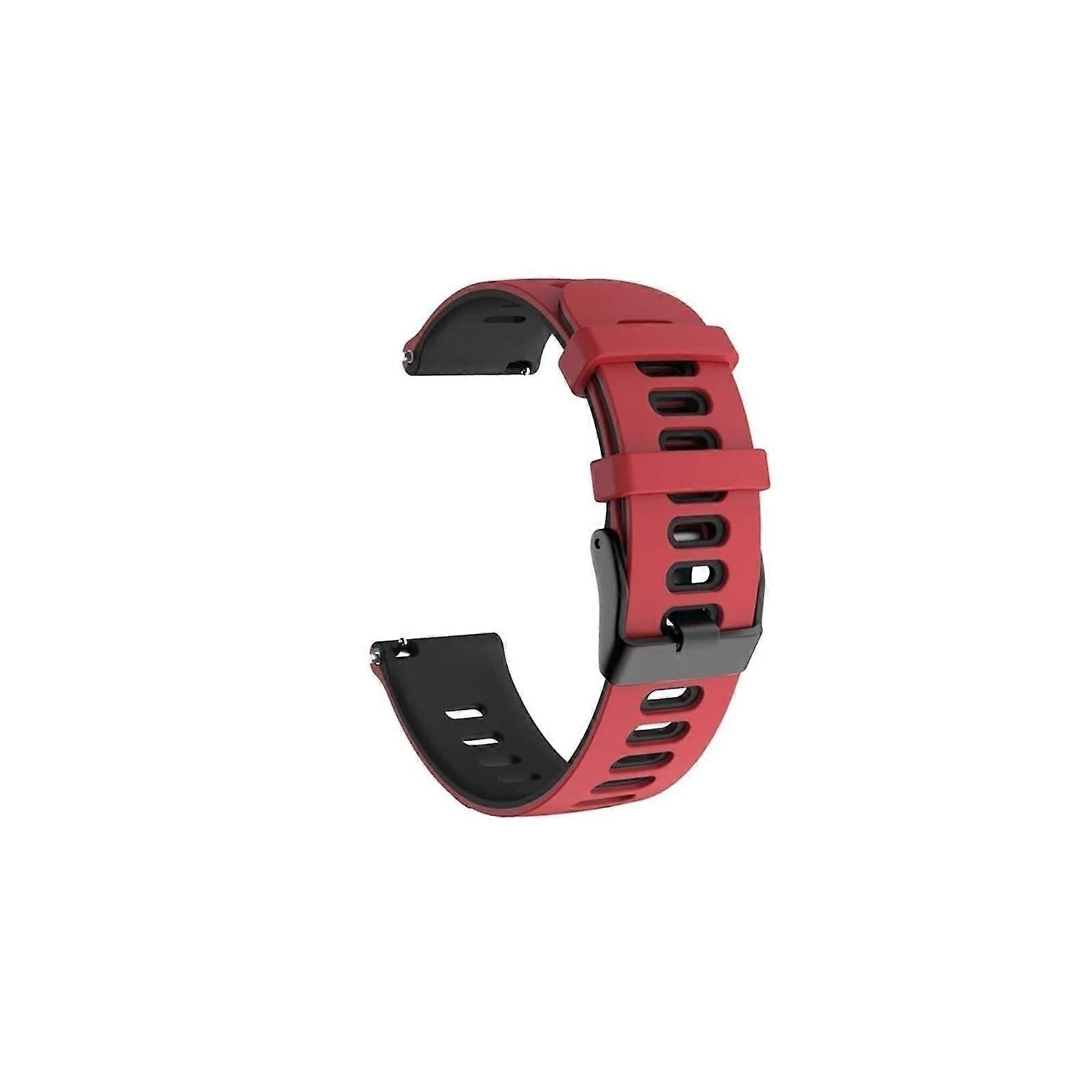 YZW6688 22mm Silicone Strap for Vibe 7, 7 Pro, GTR 3 Pro, Ares 3 Pro, Beyond 2, Stratos 2, Btalk 2 Lite - Red-Black Bracelet