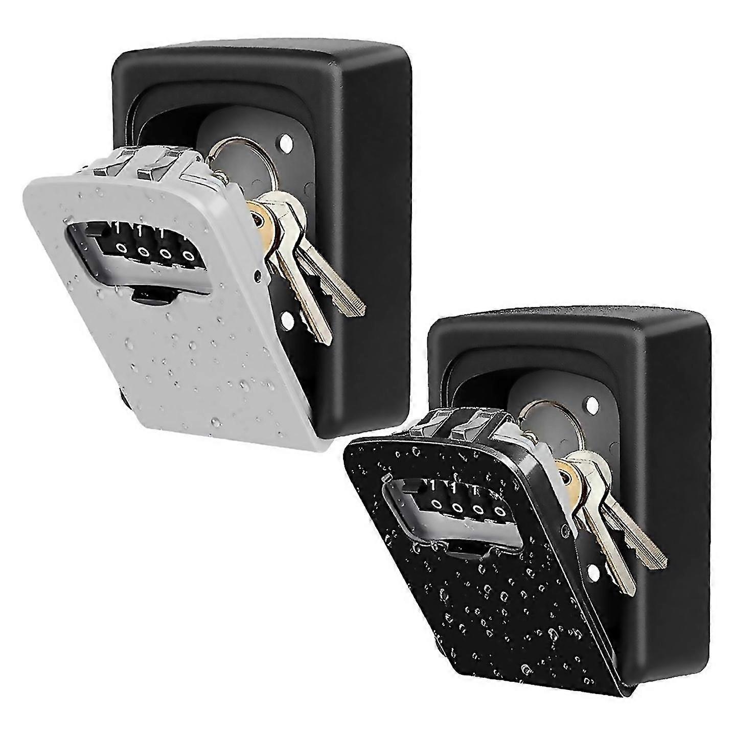For key lock box wall mounted and 2 pack Grey Black