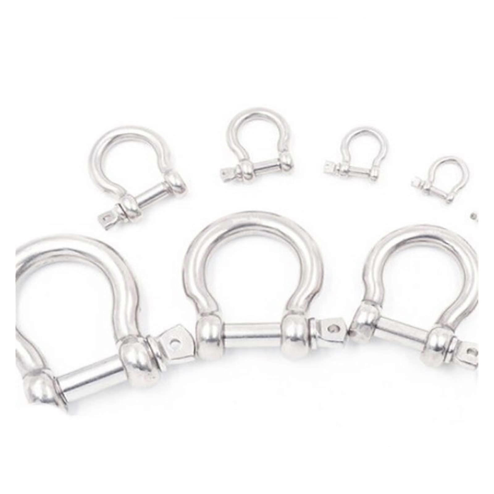 Fork Shackle 304 Stainless Steel, U-Type High-Strength Shackle, M4-M12 Sizes, 1-5 Pieces, Robust Buckle Connection, M8 (1 Piece)