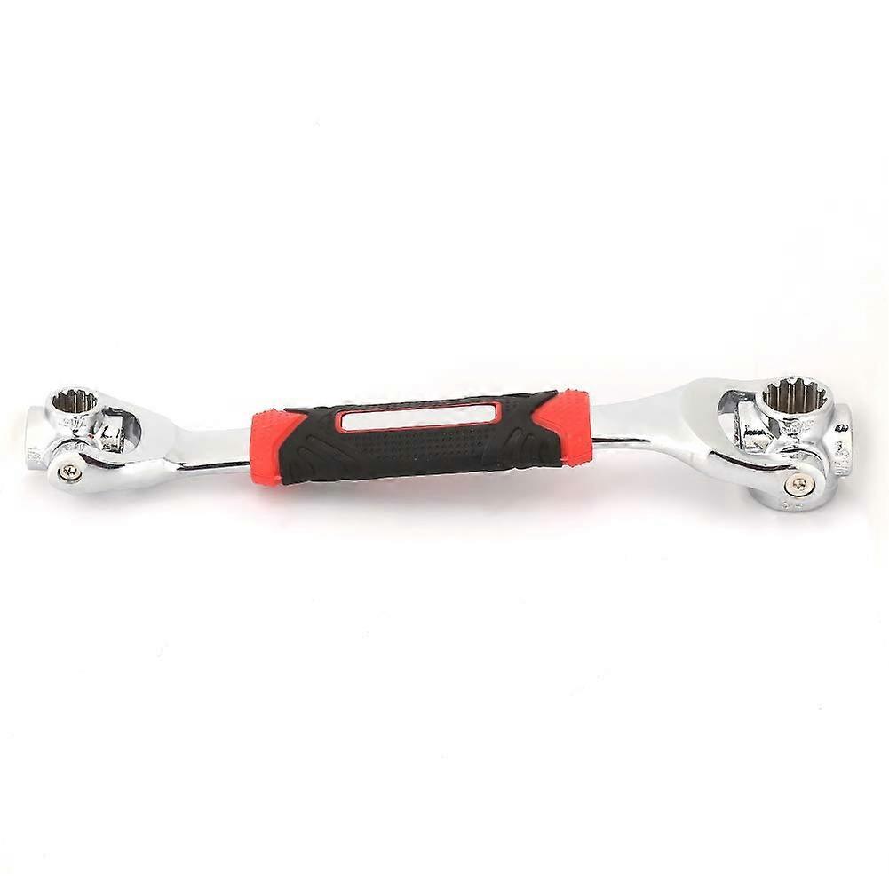 Socket Wrench 8-In-1: 360-Degree Swivel Housing, Ergonomic Anti-Slip Handle, Mirror-Polished Vanadium Steel, 453 g