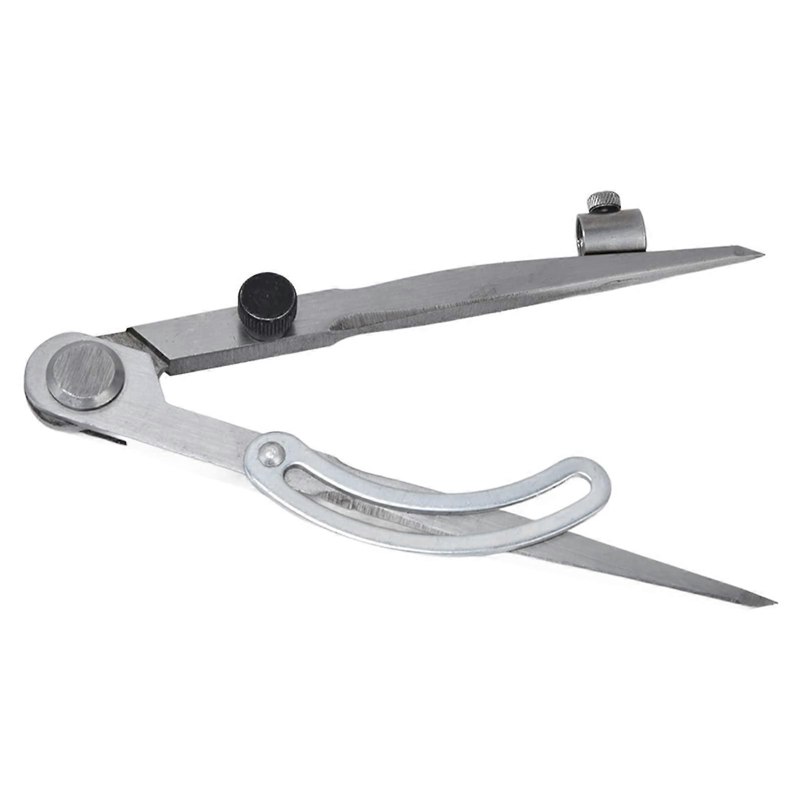 Adjustable Lockable Steel Wing Divider, 250mm Leather Compass Divider for Precision Metal Workpiece Processing