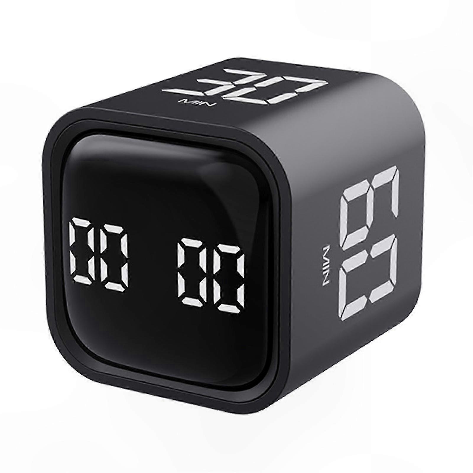 Mini Digital Timer with Gravity Sensor, 4 Preset Countdown Modes for Study, Cooking, Time Management, LED Display, Dual Function Cube Timer