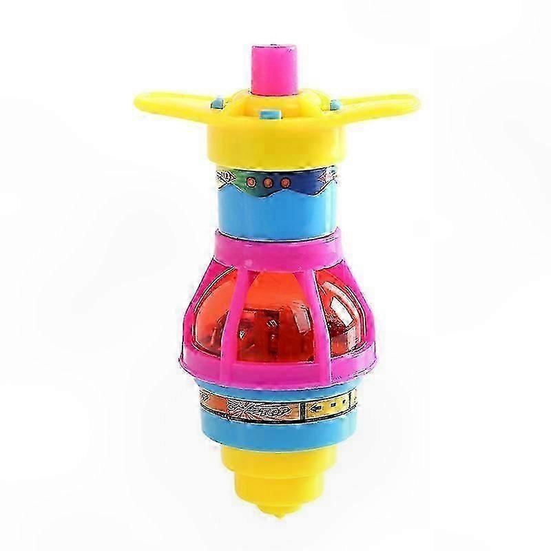 Flashing LED UFO Spinning Tops (4 Pack)