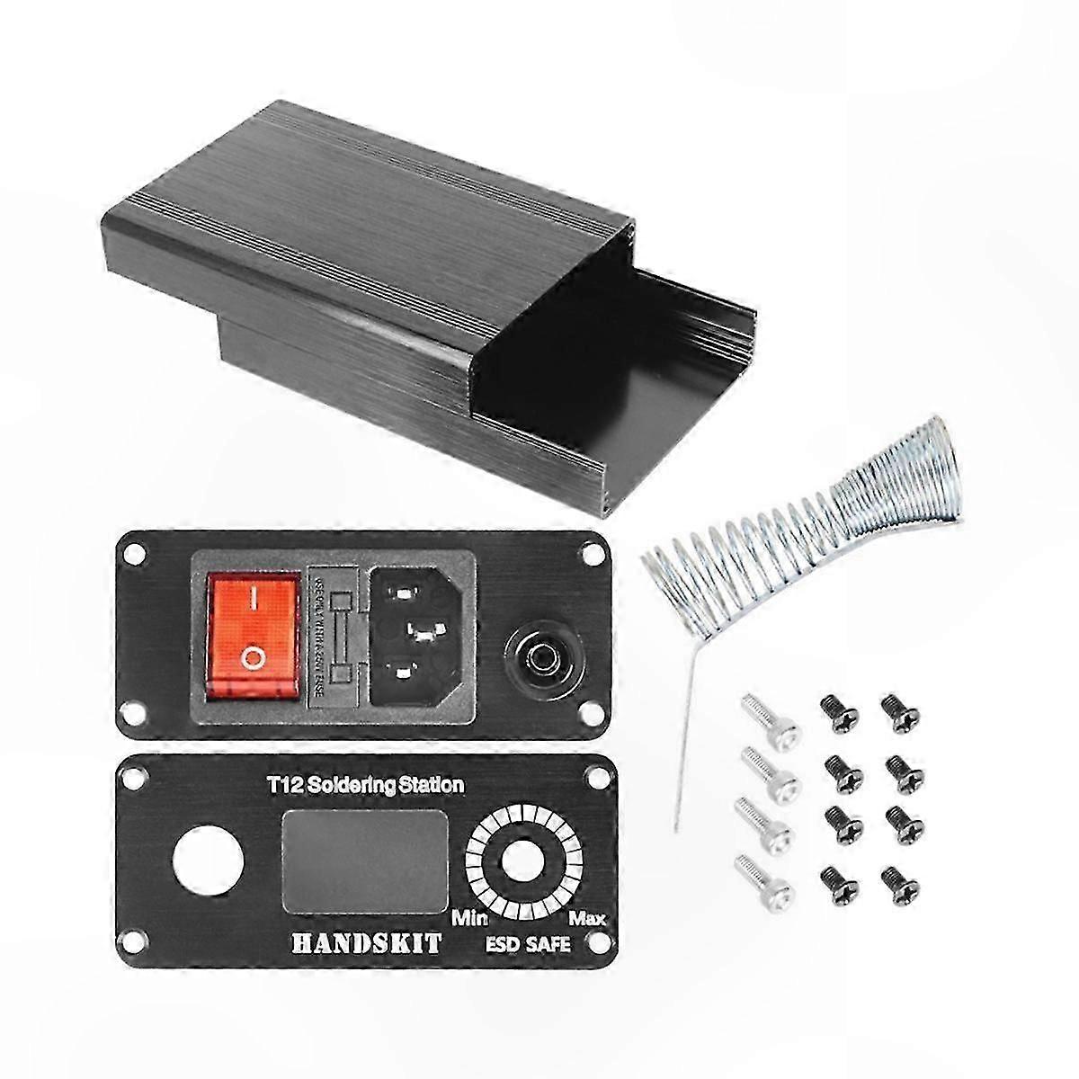 Aluminum Case Soldering Station with Black Shell for T12 Iron
