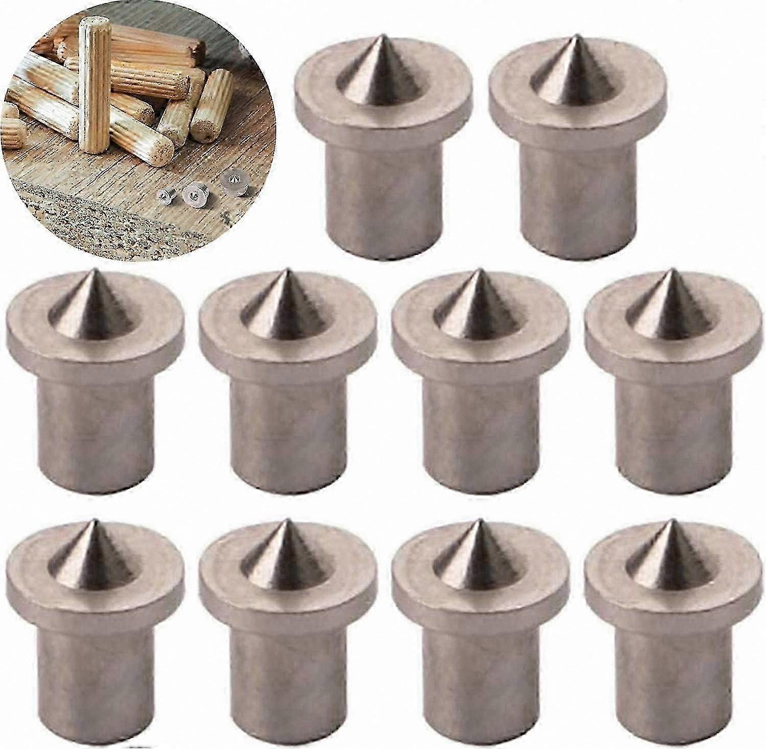10-Pack 8mm Wood Dowel Centering Tips for Drilling Alignment Markers