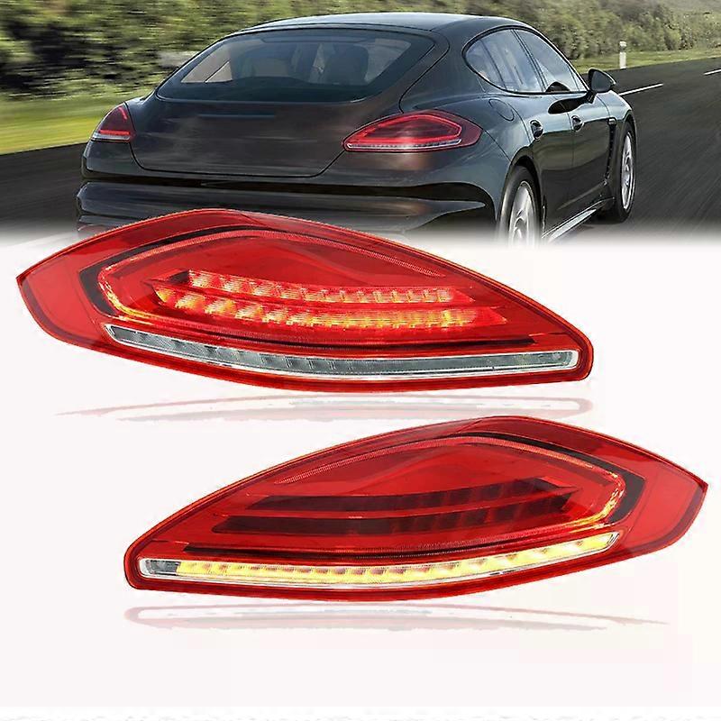 Quality  Pair Car LED Rear Tail Lights Running Brake Reverse Turn Signal Lights For Porsche Panamera 2014 2015 2016 Taillights Assembly
