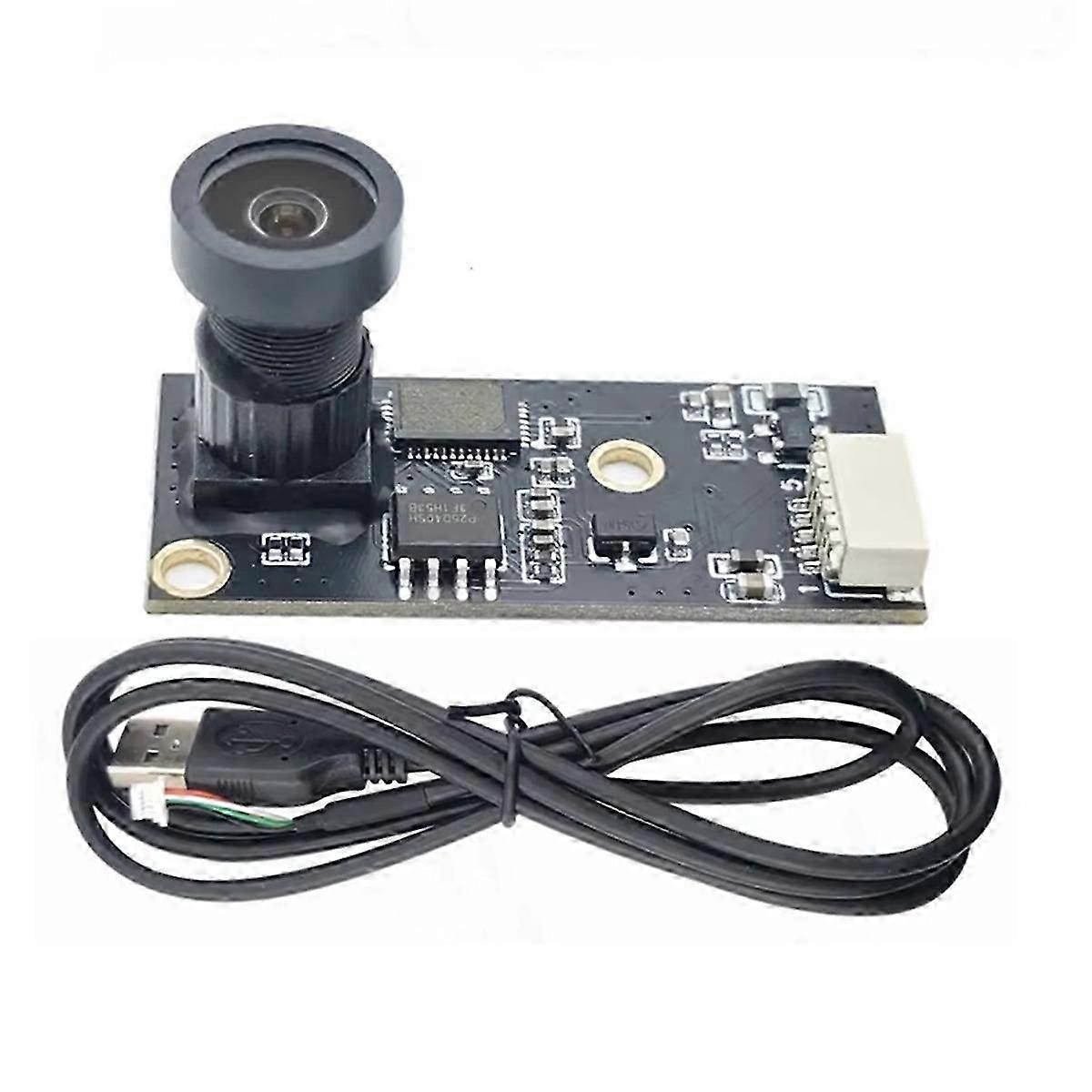1080p USB Camera Module with 2MP Fixed Focus for Human Face Recognition, 130 Degrees Viewing Angle, USB2.0 UVC OTG Compatibility for Linux Systems