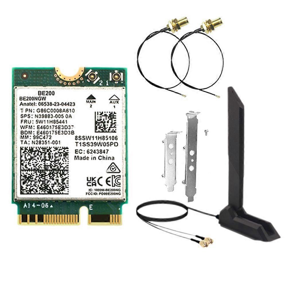 WiFi 7 BE200 Card+Magnetic Antenna Bluetooth 5.4 WiFi Adapter