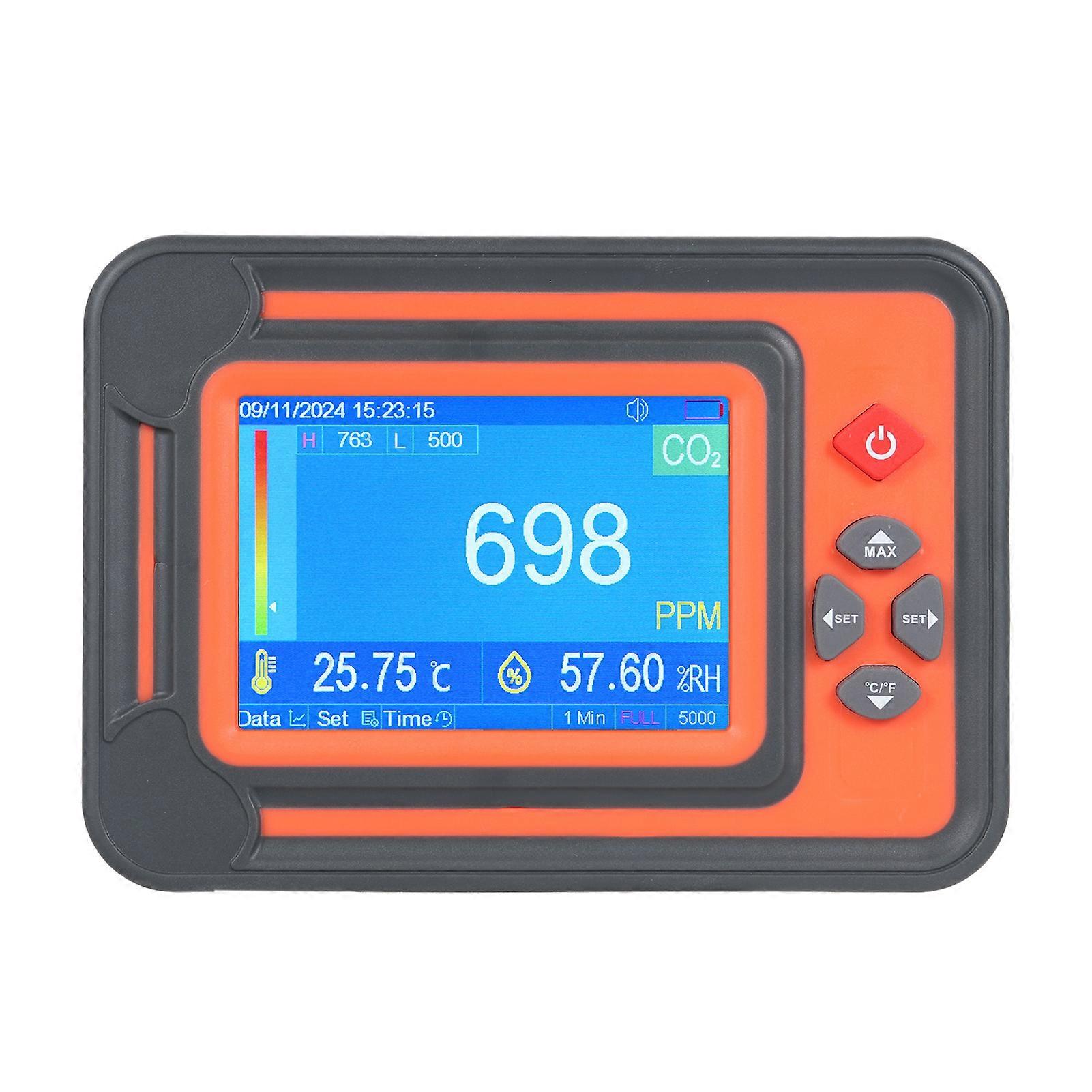 3 in 1 Carbon Monoxide Detector Digital CO2 Monitor CO2 Meter Gas Analyzer Detector 9999PPM CO2 Analyzers With Temperature Humidity Test