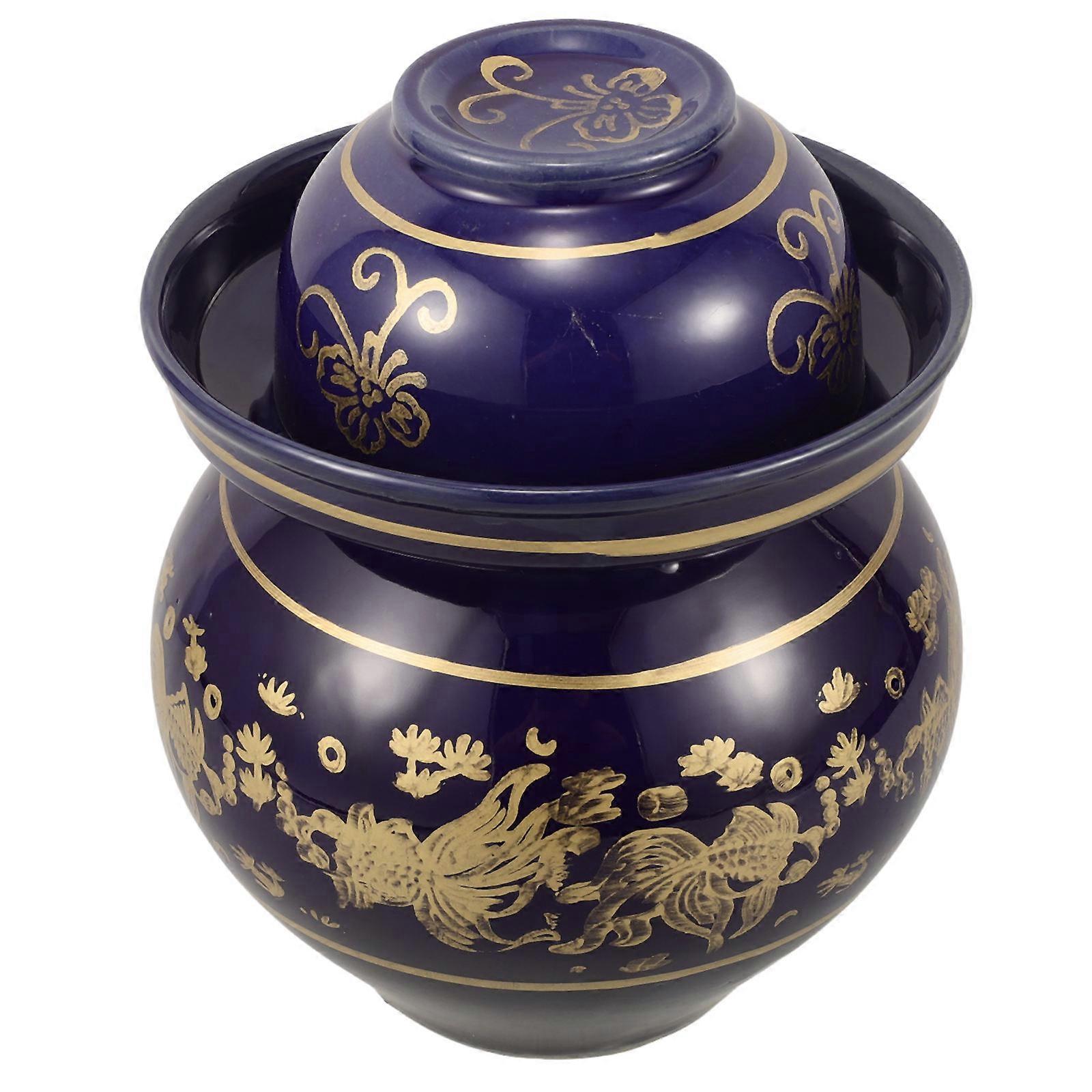 Jars for Pickling Thickened Ceramic Pot for Kimchi Home Use Multi Material for Sealing 1Pcs