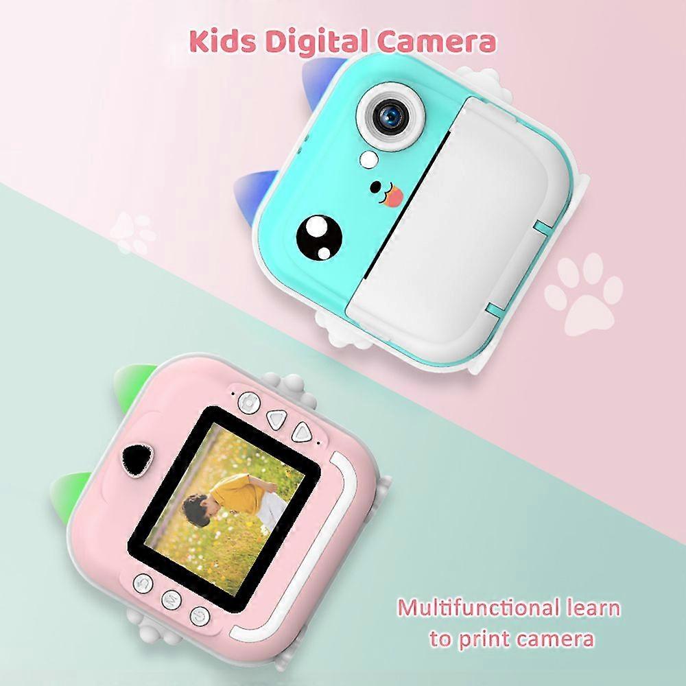 Cute Kids Instant Camera 24MP Kids Digital Camera Children Instant Print Camera with 2.4-inch IPS Screen Video Recorder Cute Filters Auto Focus Festiv