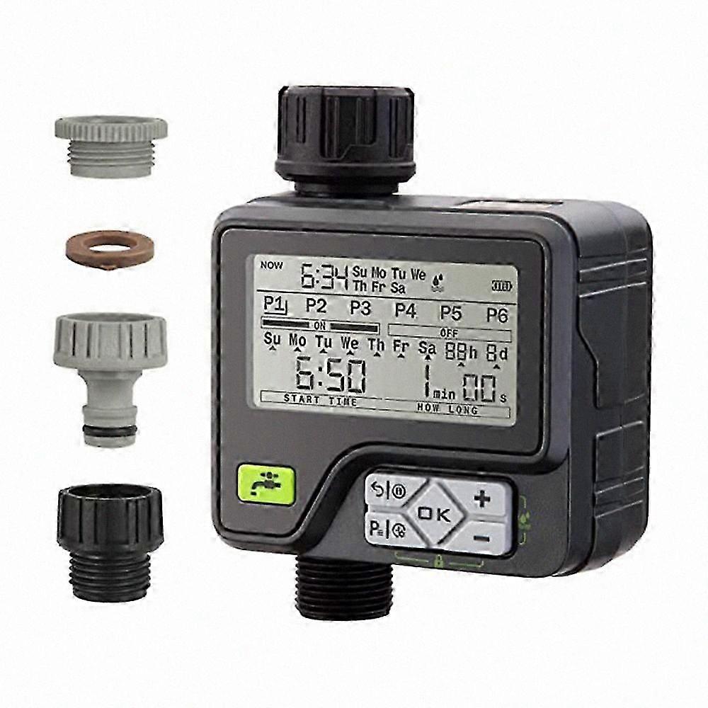Programmable Irrigation Timer for Outdoor Lawn and Garden Watering Systems