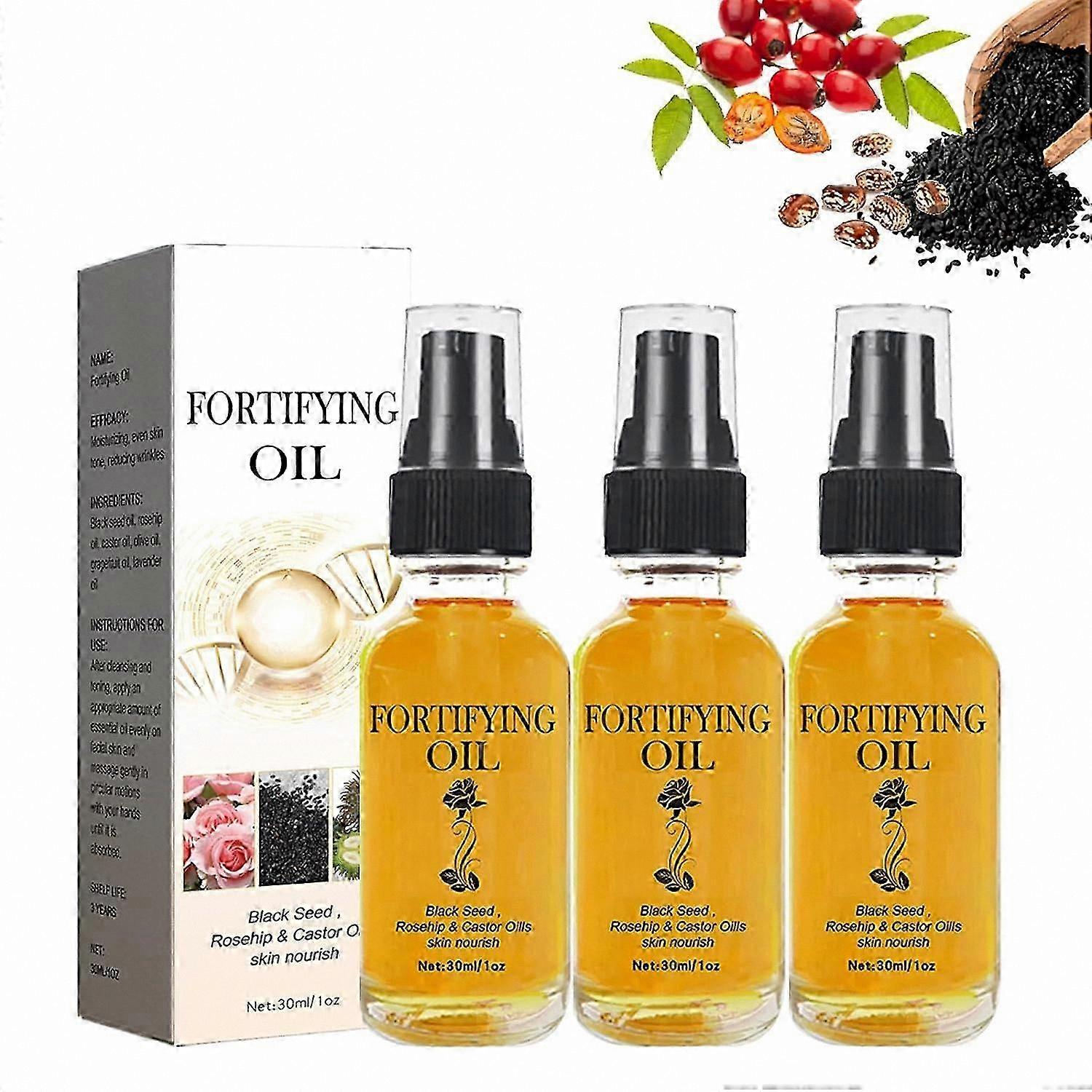 Organic Face Serum with Castor, Black Seed, and Rosehip Oils for Skin Nourishment