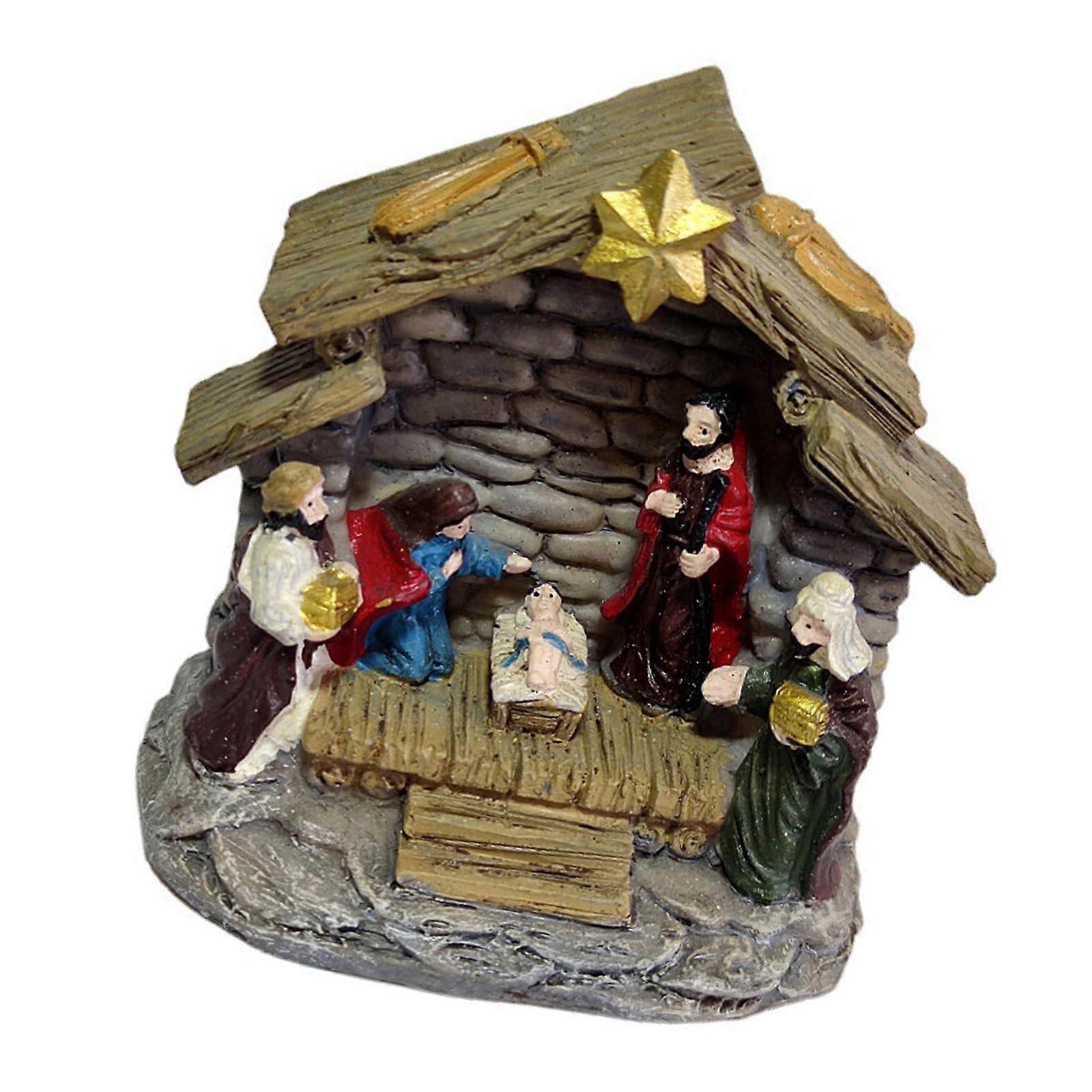 Nativity Scene Resin Figurines Set Holy Family Statues For Seasonal Decor And Home Display, Timeless