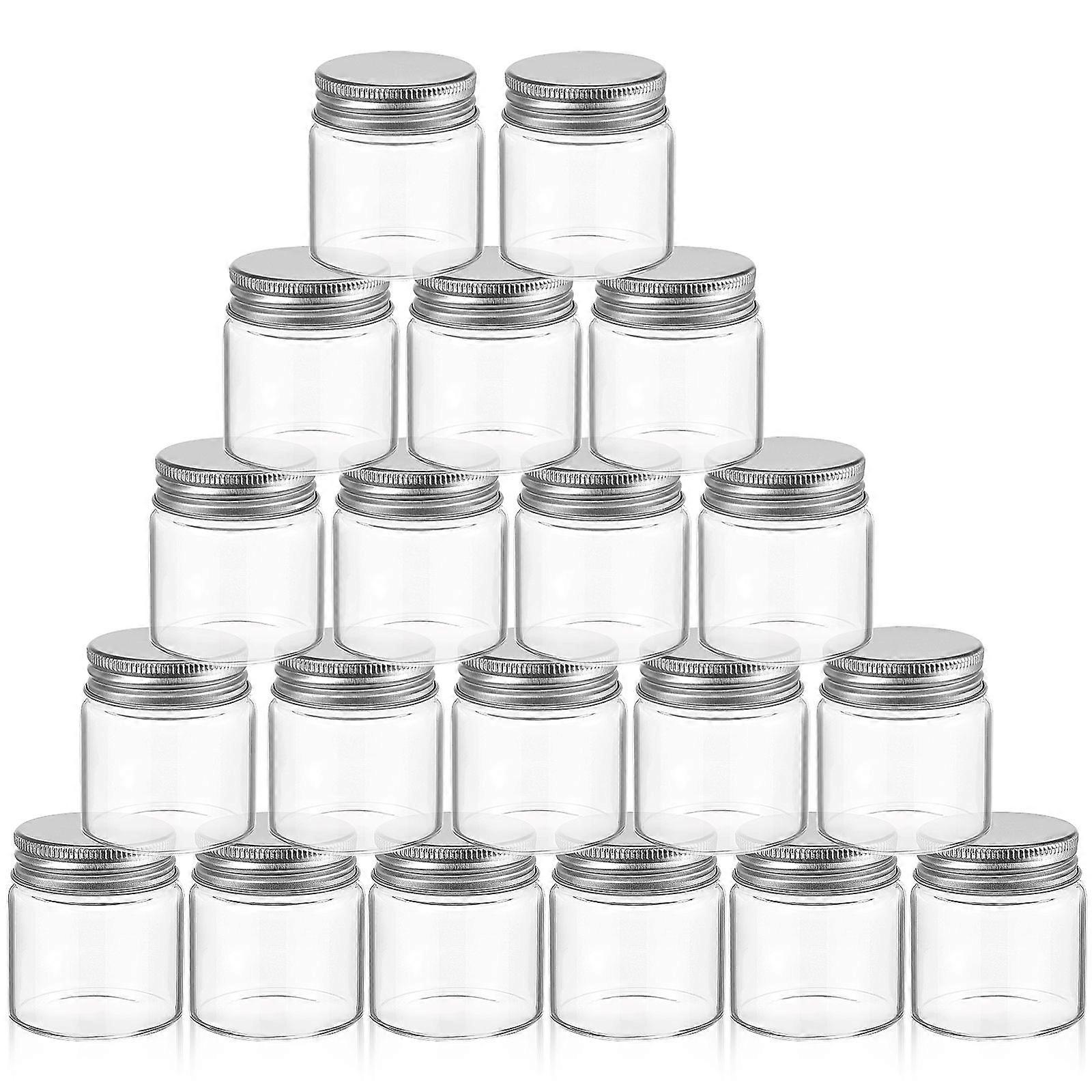 20 Pcs Small Glass Jars 50ml Glass Bottles Food Can Grain Storage Jar Small Containers With Lids