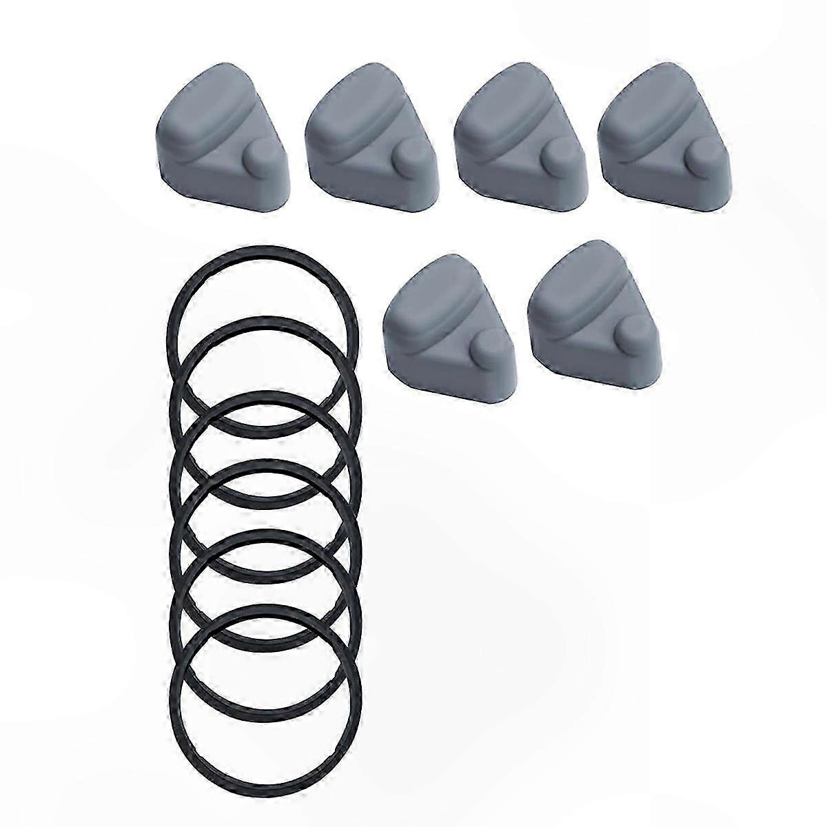 Silicone Stopper and Gasket for Quick Flip Go Bottle, Black & Gray Replacement