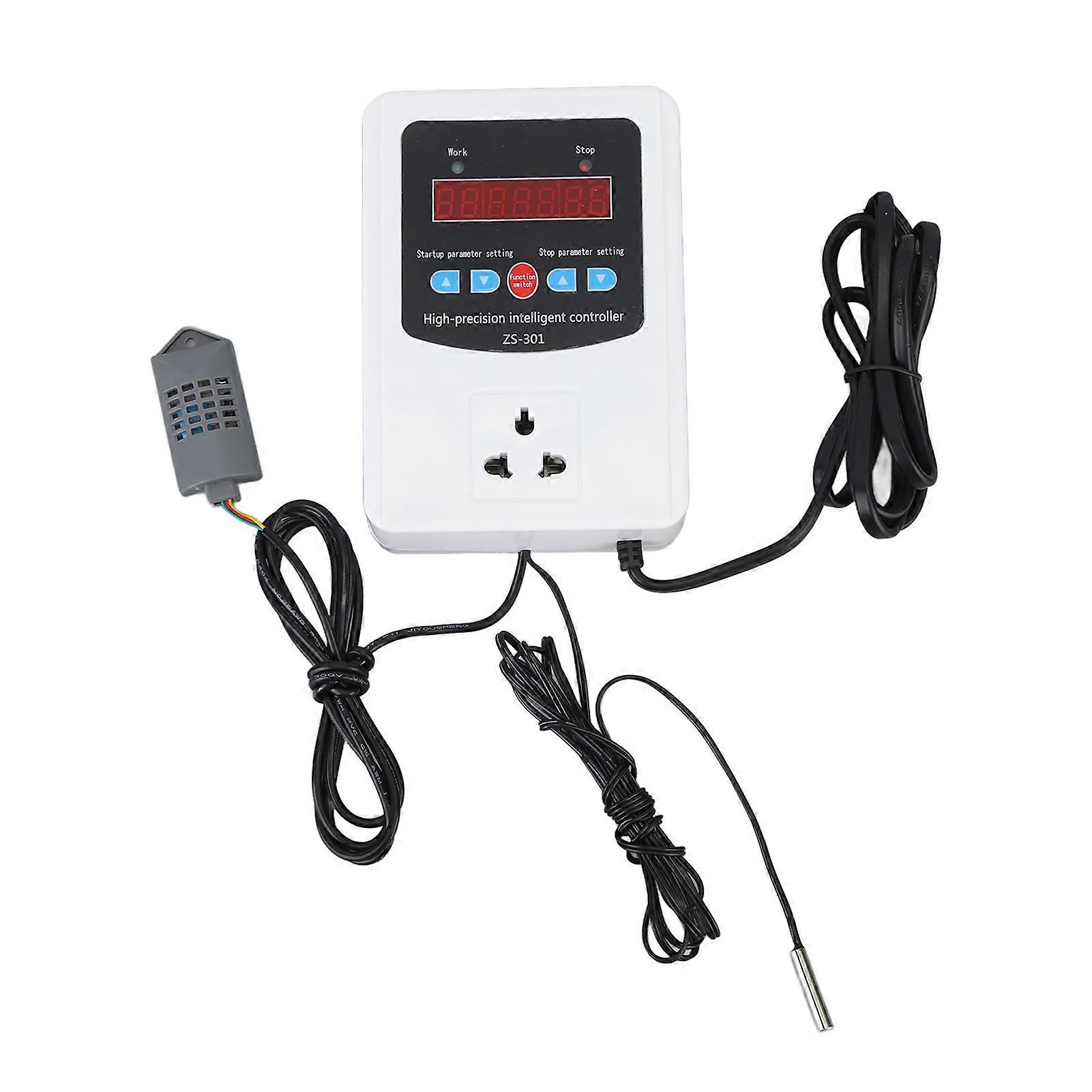 1500W Digital Temperature Humidity Controller LCD Display 14x9.8cm