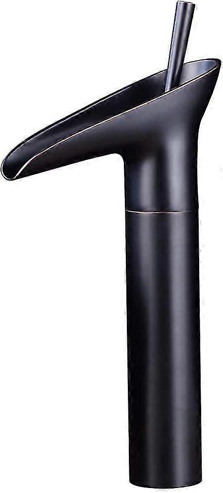Black copper faucet for single hole basin mixer tap
