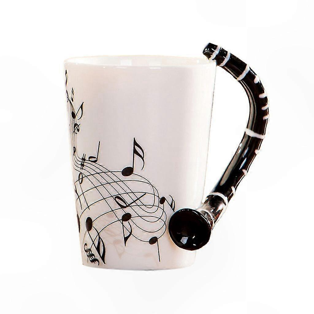Ceramic Music Note Mug for Coffee Tea Milk with Comfortable Handle