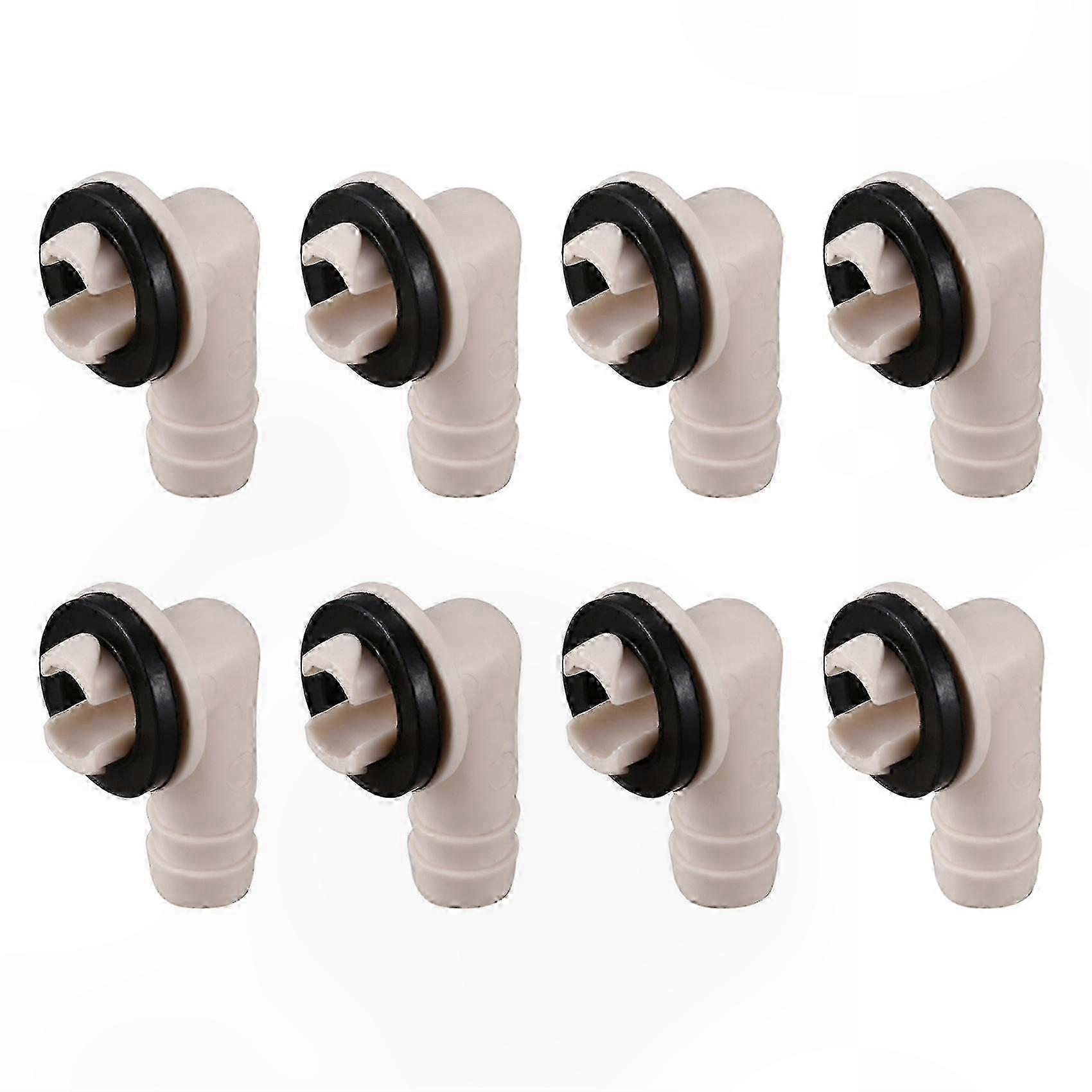 8X AC Drain Hose Elbow with Rubber Ring for Mini-Split and Window Units