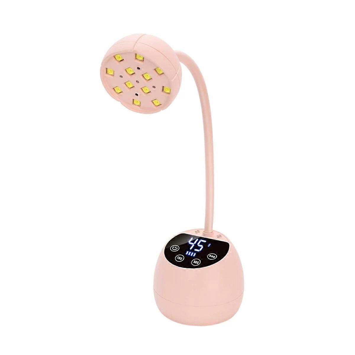M2 Desktop Phototherapy Lamp Desktop Wireless Storage Intelligent Nail Lamp Lotus Induction Nail Lamp Nail Dryer Pink