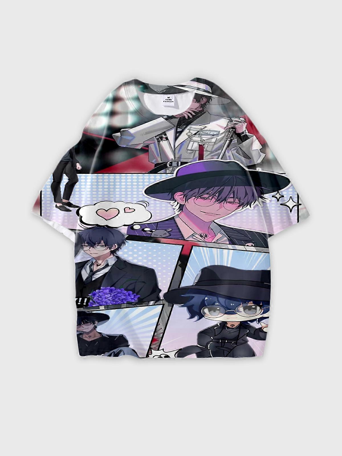 T-Shirt Short Sleeve Round Neck, Summer Casual Loose Graphic Tee, Unisex The Link Click W922