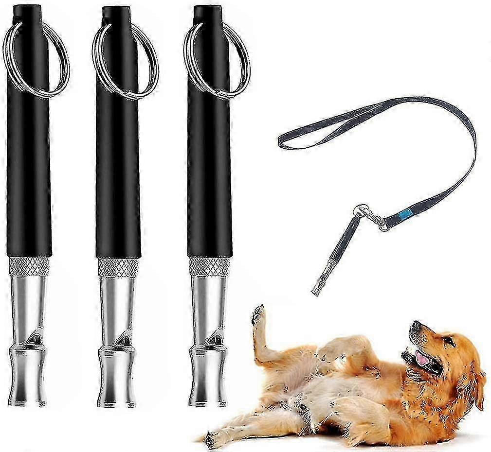 Dog Whistle Set Of 3 Professional Adjustable Whistle High Frequency Silent