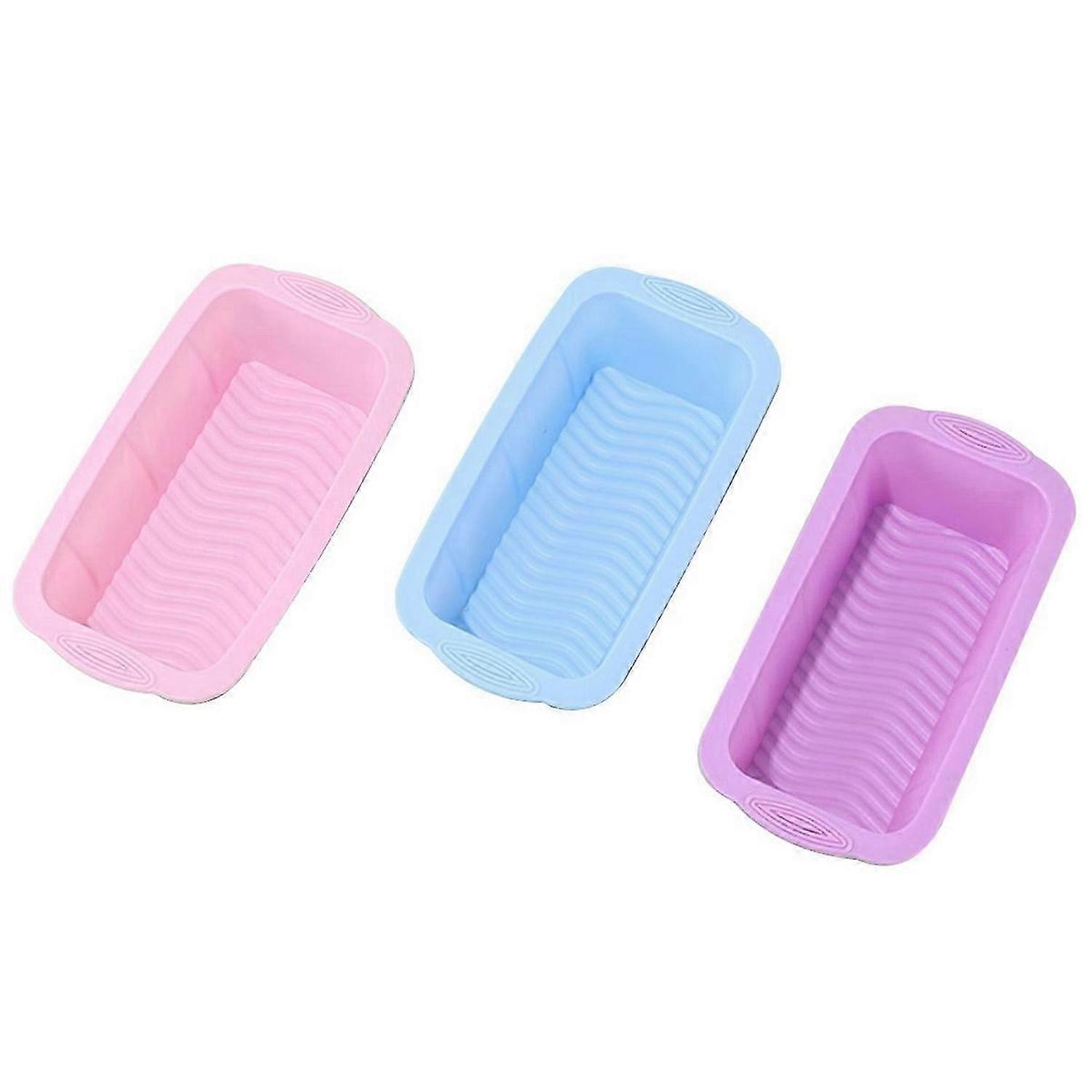 3PCS Silicone Bread Loaf Pan Non-Stick Bread Pans