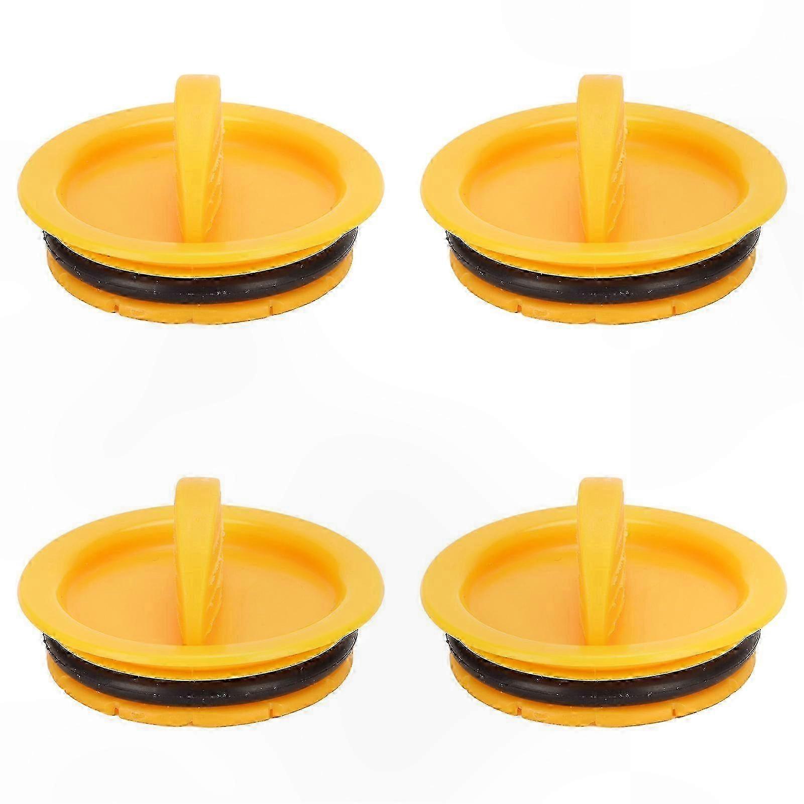 Replacement Set of 4 Strong Suction Valve Filters for Dental Chairs Yellow Cover Cap Accessory