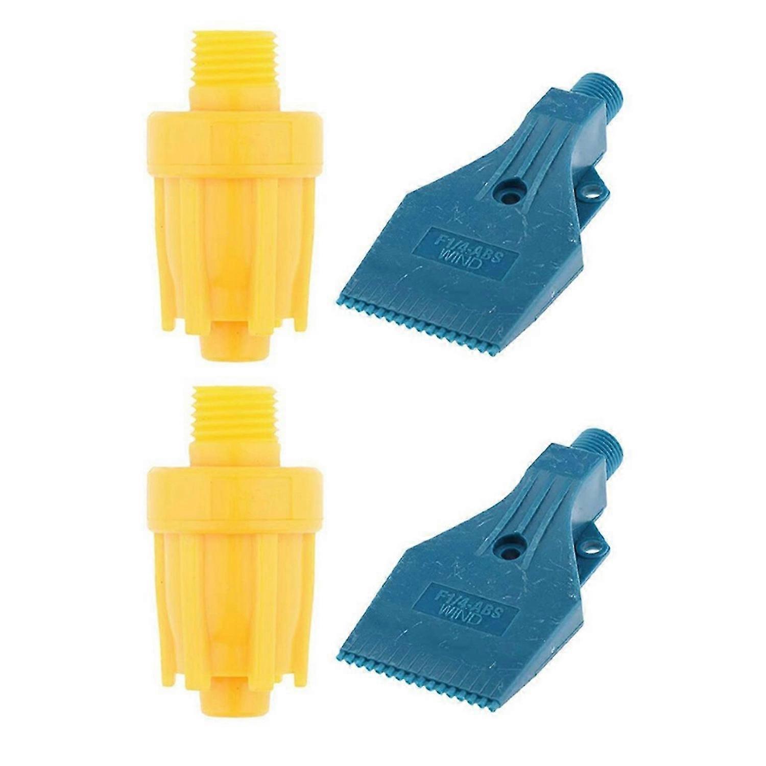 2 Pcs 1/4 Inch Male Thread Fan Nozzle Flat and Round Shape Nozzle