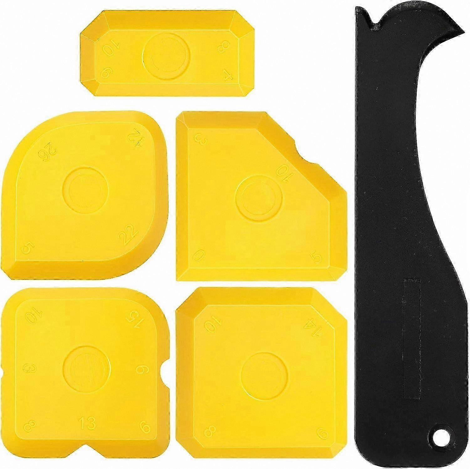 6-Pack Caulk Finishing Tools for Sealant and Silicone Smoothing