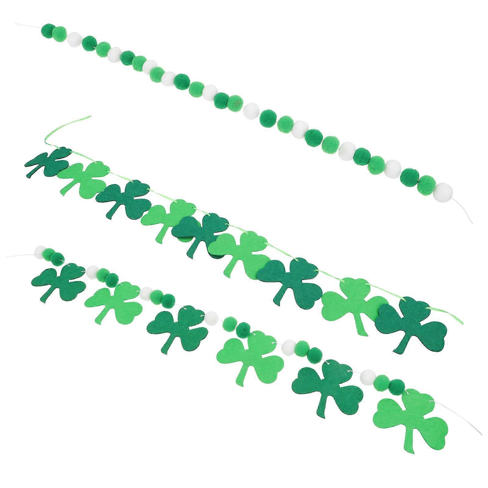 Festive Clover Banner Pendant for Party Hanging Decoration 3Pcs Set