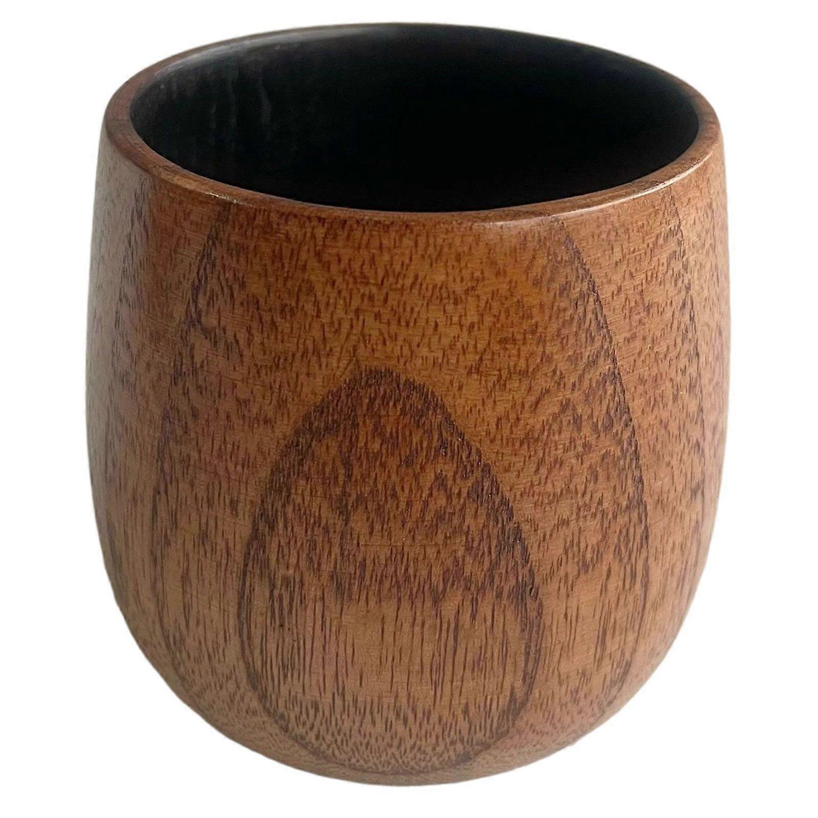 Rustic Wooden Coffee Mug For Home Use Unique Burned Finish Adds Rustic Charm And Texture. for Outdoor Camping Retreat
