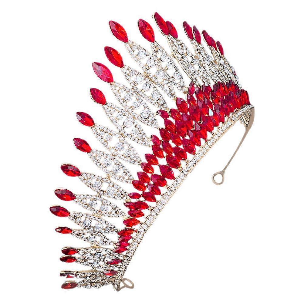 Birthday Crown Headpiece For Women Stylish Hair Accessory In Red 15X15X9CM Ideal For Special Occasions 1Pack