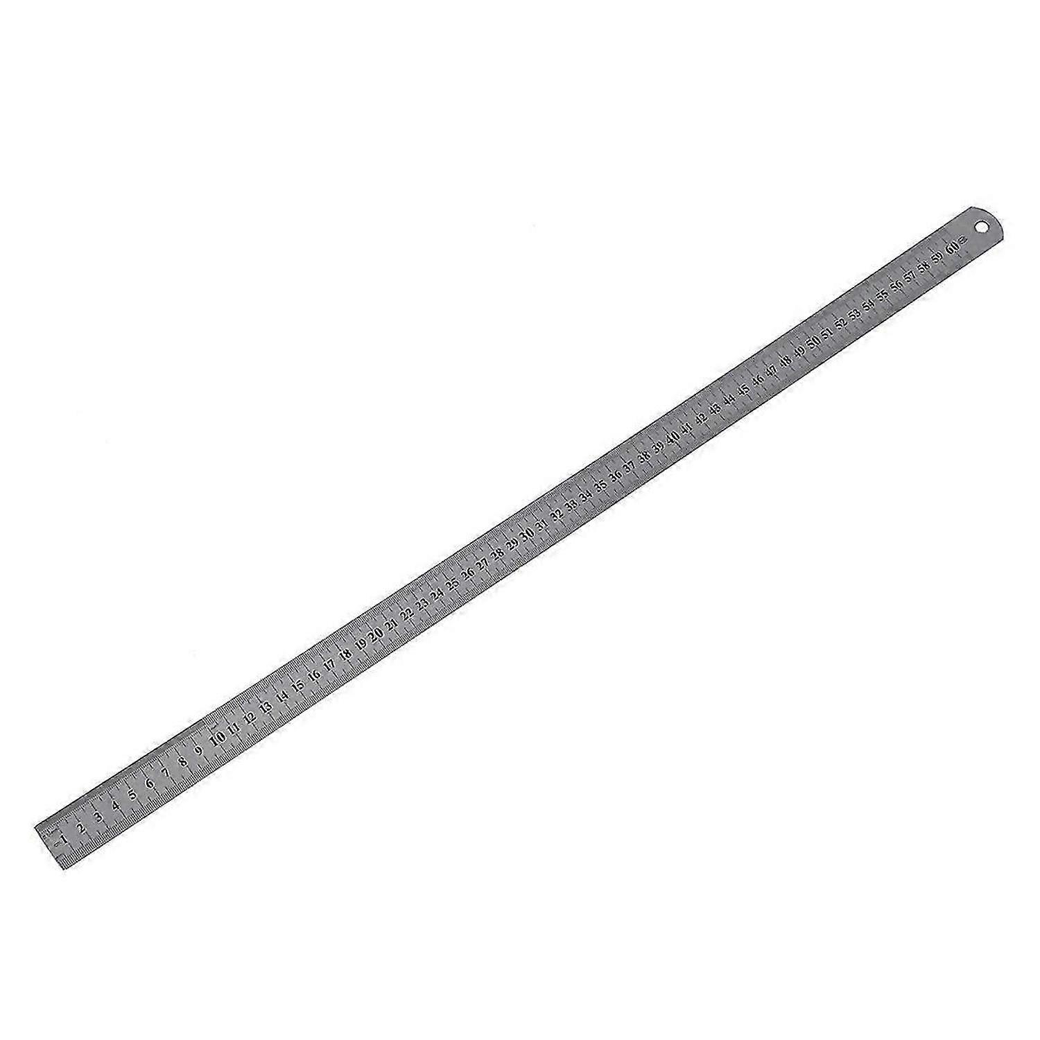 60cm Stainless Metal Measuring Straight Ruler