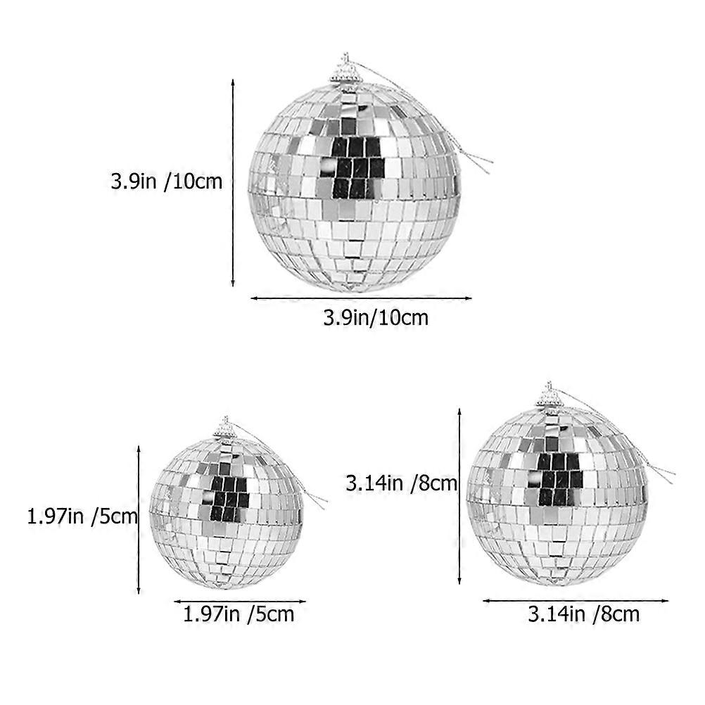 Silver Mirror Reflection Balls Xmas Tree Ball Ornaments for Hanging