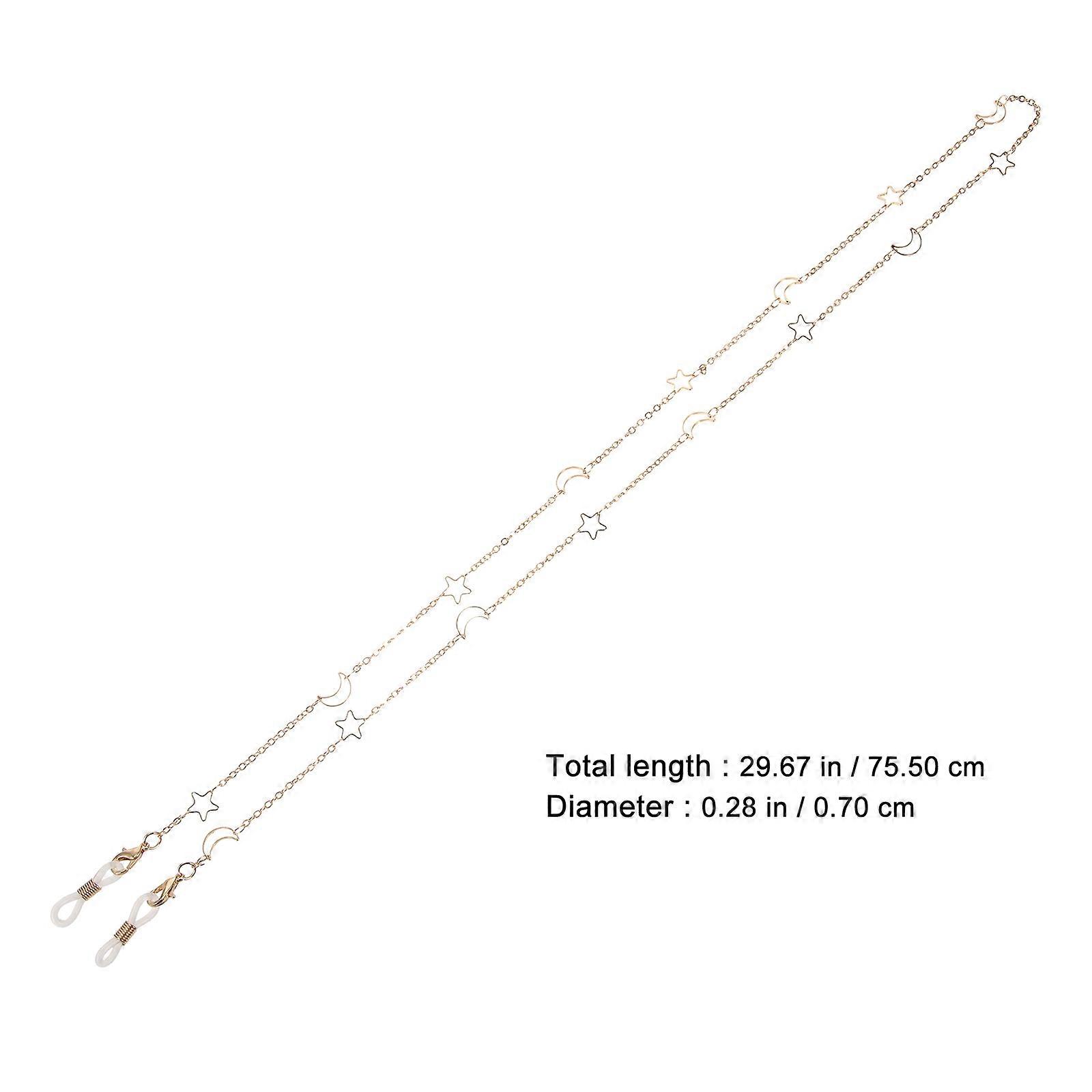 Golden Glasses Chain Copper Accessory for Anti-Lost Use 4Pcs Holder Strap