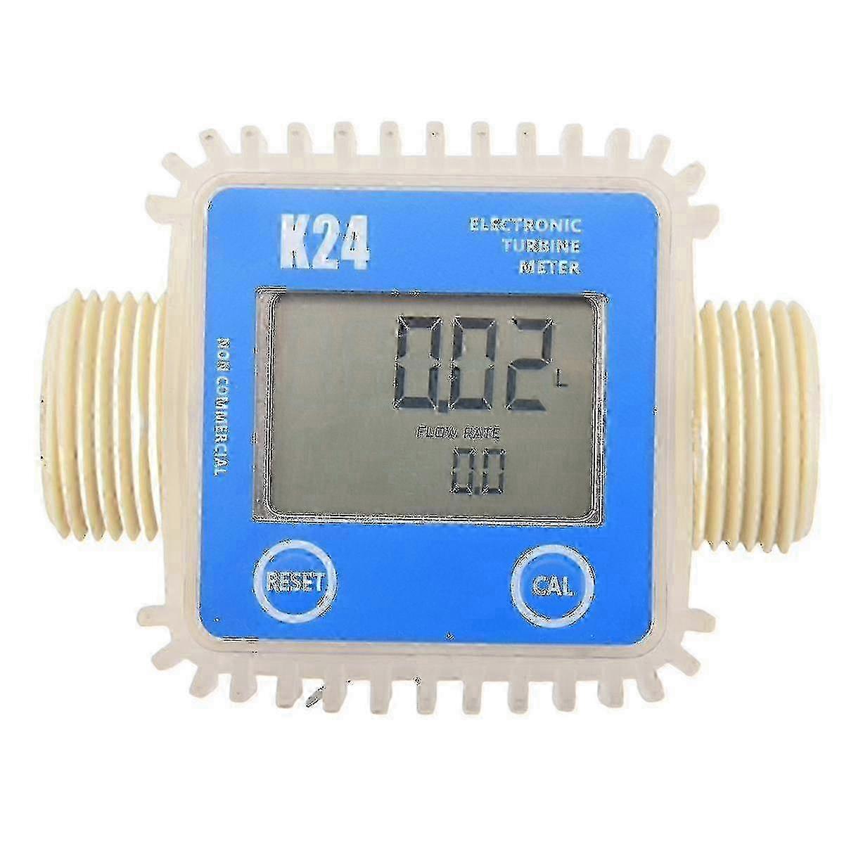 Digital LCD K24 Turbine Flow Meter for Chemicals Water and Sea Liquid with Comprehensive Measuring Instruments