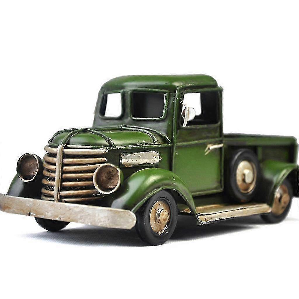 KINCJON Vintage Truck Tabletop Ornaments Metal Truck Planter Farmhouse Christmas Holiday Decorations Gifts